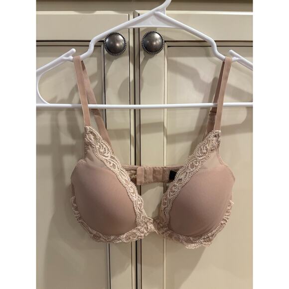 Natori Feathers Contour Plunge Bra Tan Size 32C - Picture 2 of 5